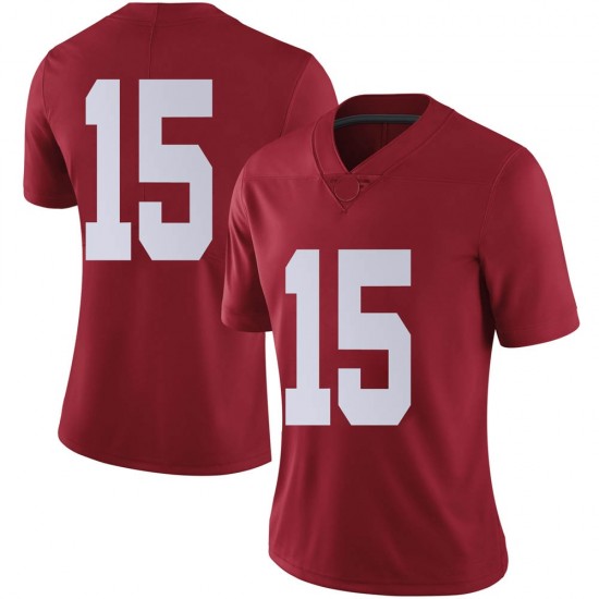 Alabama Crimson Tide Women's Eddie Smith #15 No Name Crimson NCAA Nike Authentic Stitched College Football Jersey HC16Y35QI